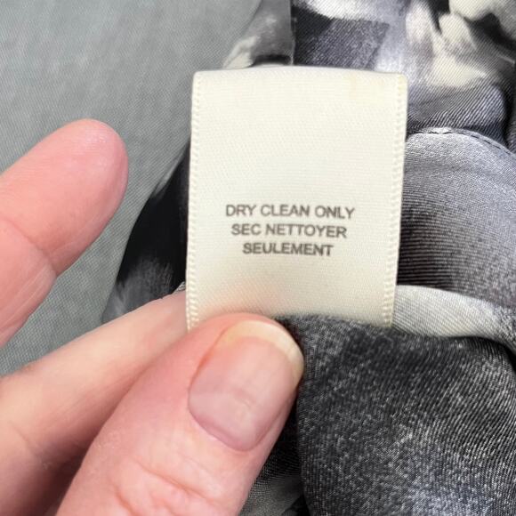 Rebecca Taylor Pleated Georgette Black Ghost Floral Ankle Silk Jogger Pants 4 - Picture 14 of 15